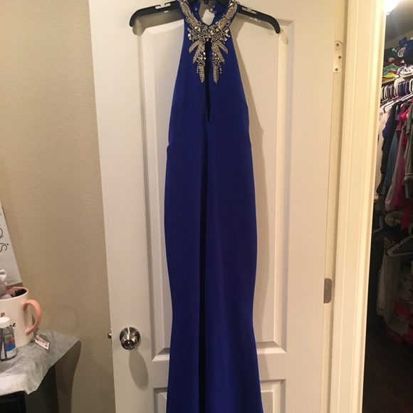 SOLD - Royal blue Formal Dress - Picture 3 of 4